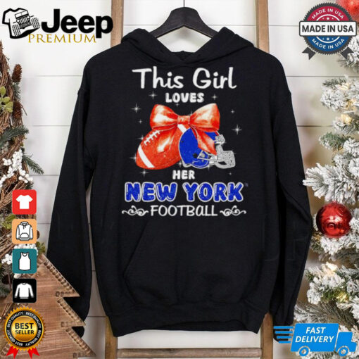 This girl loves her New York Giants Football faux glitter shirt