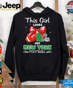 This girl loves her New York Jets Football faux glitter shirt