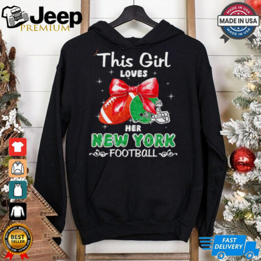 This girl loves her New York Jets Football faux glitter shirt