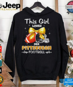 This girl loves her Pittsburgh Steelers Football faux glitter shirt