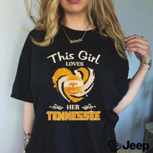 This girl loves her Tennessee Volunteers basketball diamonds heart shirt