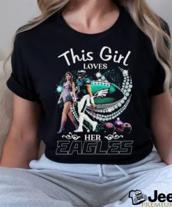 This girl loves her philadelphia eagles heart shirt