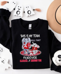 This is my team roll tide forever Alabama Crimson Tide football mascot shirt