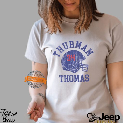 Thurman Thomas Buffalo Helmet Font Shirt