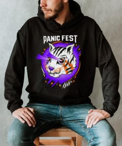 Tiger laser eyes panic fest shirt