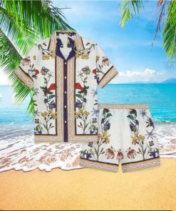 Tiki Party Holiday Hibiscus Floral Hawaiian Shirt And Short