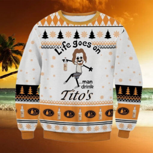 Titos Vodka Christmas Sweater, Tito’s Fan Ugly Sweater