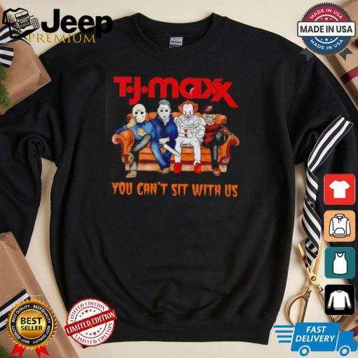 Tj Maxx club you can’t sit with us Voorhees Myers Pennywise and Krueger Halloween shirt