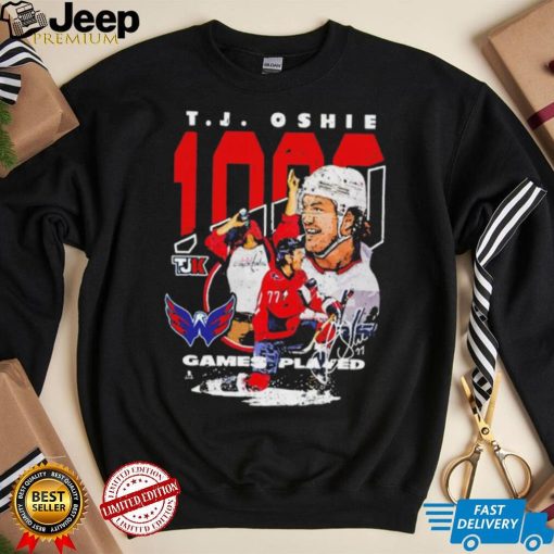 Tj Oshie Washington Capitals 1000 games played shirt