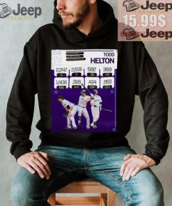 Todd Helton Hall of Fame worthy 2247 Game 2519 H 592 2B 369 HR T Shirt