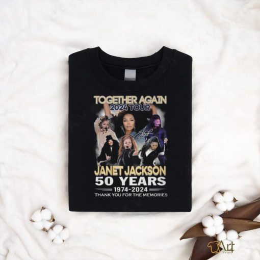 Together Again 2024 Tour Janet Jackson 50 Years 1974 2024 Thank You For The Memories T Shirt