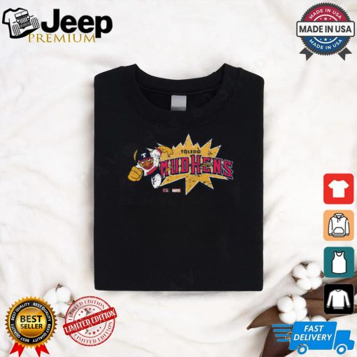 Toledo Mud Hens Marvel’s Defenders of the Diamond Adult Burst T Shirt