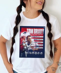 Tom Brady Hall Of Fame 74517 Passing Yards 741 Passing Touchdowns 6x Super Bowl Champions Shirt