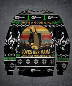 Tom Petty Loves Her Mama Loves Jeus And Amrica Too Chirstmas Gifts 2024 Xmas For Family And Friends Ugly Sweater