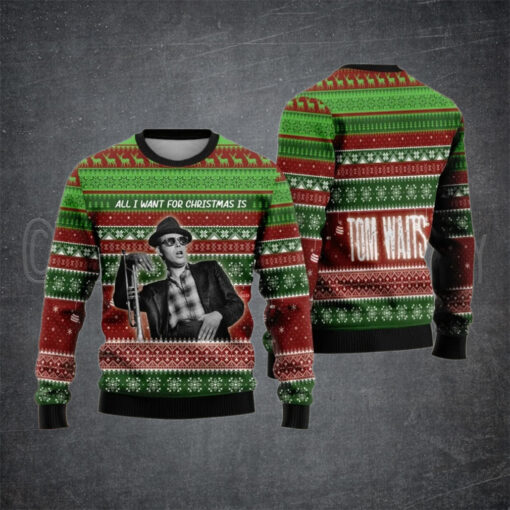 Tom Waits Ugly Christmas Sweater