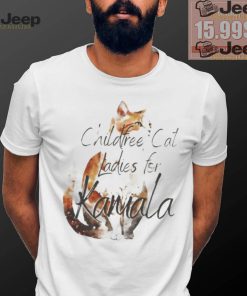 Top Childfree cat ladies for kamala vote for the kitty lady in 2024 shirt