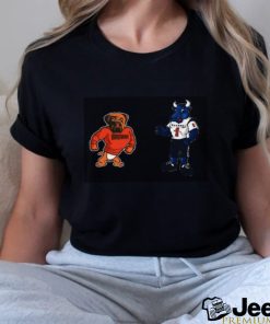 Top Cleveland Browns VS Houston Texans NFL 2024 mascot cartoon football shirt