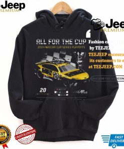 Top Men’s Christopher Bell Joe Gibbs Racing Team Collection Black 2024 NASCAR Cup Series Playoffs DeWalt T Shirt