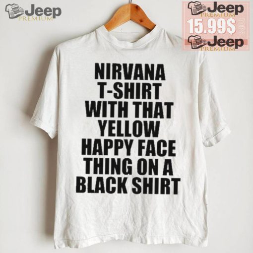 Top Teenhearts Nirvana T Shirt With That Yellow Happy Face Thing On A Black Shirt