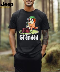 Top retro Bluey Grandad Family Cartoon Shirt