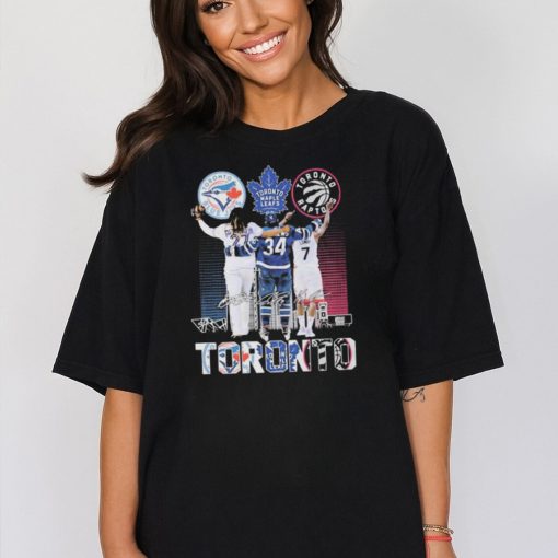 Toronto Blue Jays Toronto Maple Leafs Toronto Raptors Signature Toronto T shirt For Fans