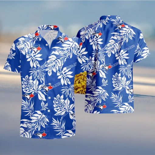 Toronto Blue Jays Tropical Flower Short Sleeve Hawaiian Shirt And Short