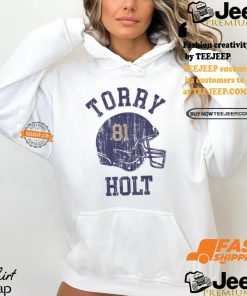 Torry Holt St. Louis Helmet Font Shirt