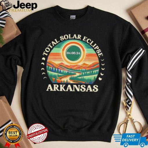 Total Solar Eclipse Arkansas 2024 retro shirt