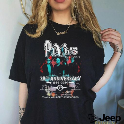Tour 2024 Pixies 38th Anniversary 1986 2024 Thak You For The Memories Signatures Shirt