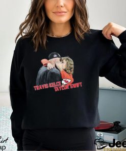 Travis Kelce And Taylor Swift Kisses Moment When Kansas City Chiefs Defeat Baltimore Ravens And Become AFC Champion Go To Super Bowl LVIII 2023 2024 Go Kansas City Swifties Limited T Shirt