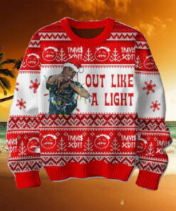 Travis Scott Out Like A Like Red Snowflake Pattern 2024 Ugly Christmas Sweater