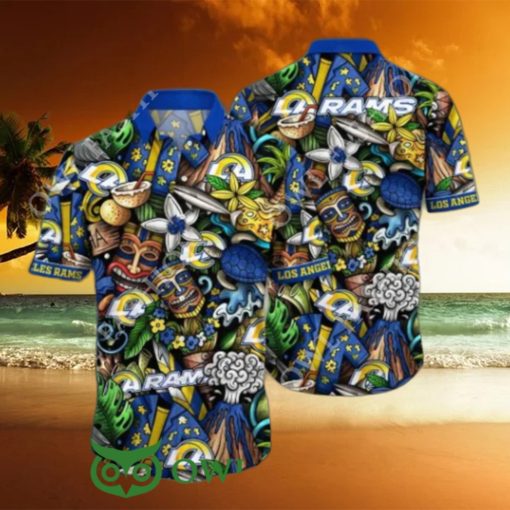 Trending Summer Los Angeles Rams NFL Flower Hawaiian Shirt