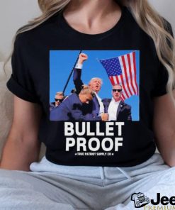 Trending Trump Shot Assassination Attempt Bullet Proof Fist Raised T shirt