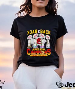 Trophies Back 2 back Super Bowl Champions Kansas City Chiefs shirt