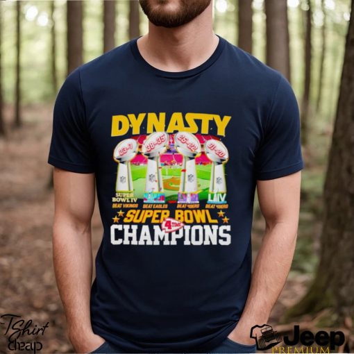 Trophies Dynasty Super Bowl Champions 4 time shirt