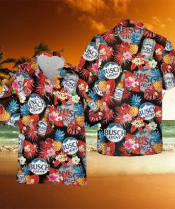 Tropical Busch Light Hawaiian Shirts For Women