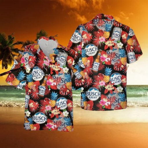 Tropical Busch Light Hawaiian Shirts For Women