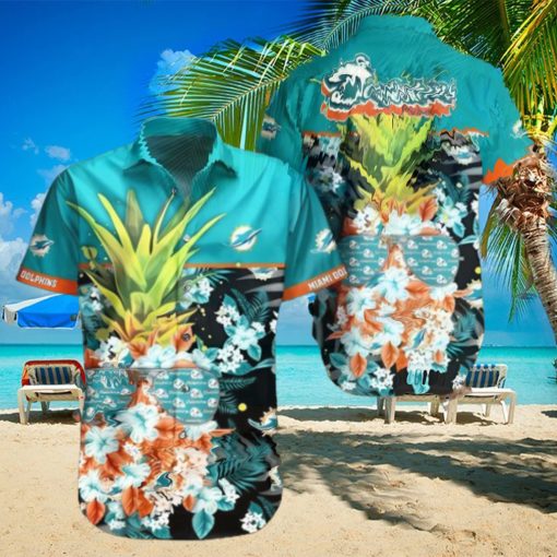 Tropical Flower Miami Dolphins Hawaiian Shirt Gift Aloha Shirt