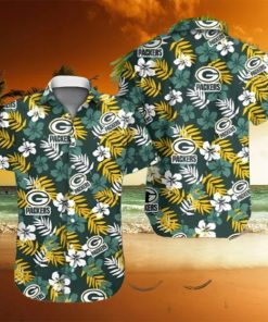 Tropical Hibiscus Floral Aloha Green Bay Packers Hawaiian Shirt