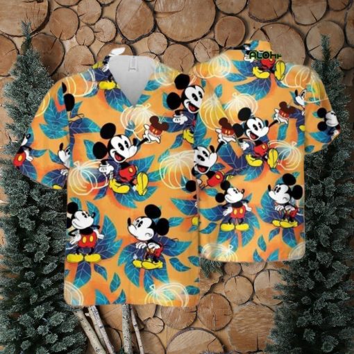 Tropical Mickey Mouse Hawaiian Shirts For Women Tie Dye Retro Wild Psychedelic