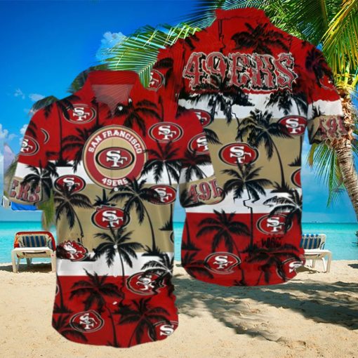 Tropical Palm Tree San Francisco 49ers Hawaiian Shirt Trending Summer Aloha