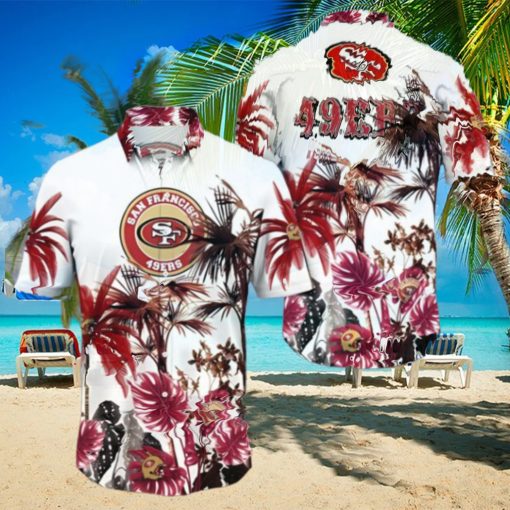 Tropical Palm Tree San Francisco 49ers Hawaiian Shirt