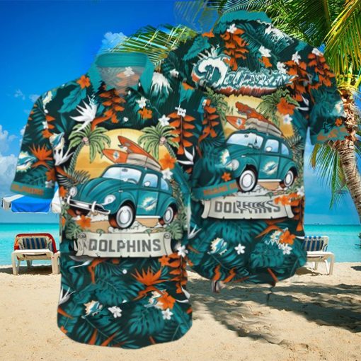 Tropical Pattern NFL Miami Dolphins Hawaiian Shirt Vacation Gift