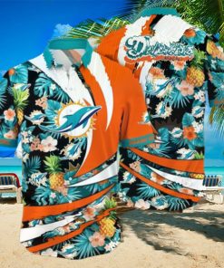 Tropical Plant Miami Dolphins NFL Hawaiian Shirt Beach Days Aloha Gift