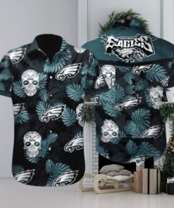 Tropical Skull NFL Philadelphia Eagles Hawaiian Shirt Best Beach Gift