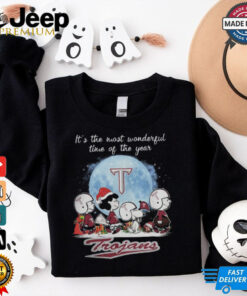 Troy Trojans It The Most Wonderful Time Of The Year Peanut Characters Christmas Shirt