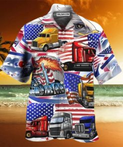 Truck USA Flag Independence Day Hawaiian Shirt