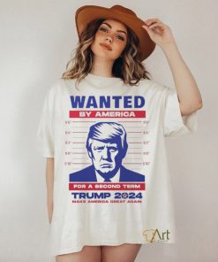 Trump 2024 WANTED poster wanted for a second term kiss cut sticker waterbottle, journal, laptop make a statement