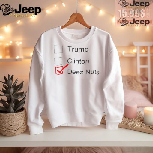 Trump Clinton deez nuts checkbox shirt