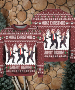 Trump Dancing Make Christmas Great Again Ugly Sweater, Funny Trump Christmas Sweater